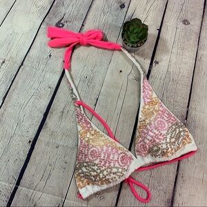 Victoria’s Secret Sequined Triangle Bikini Top XS